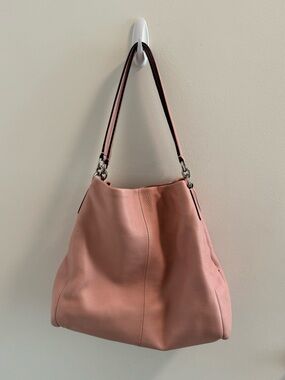 Coach Madison Soft Pebbled Leather Phoebe Bag - Blush Pink